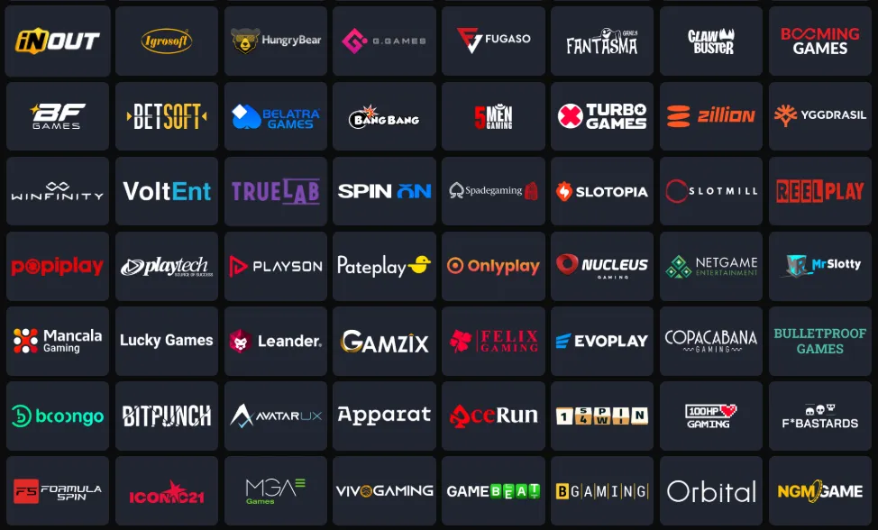 spinpolo casino providers